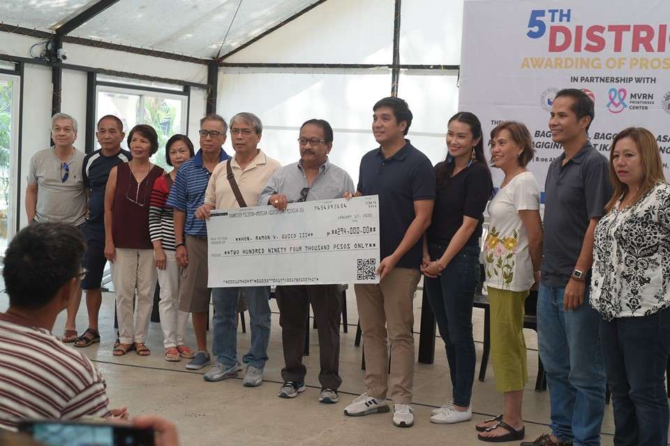 Fil-Am group supports Congressman Guico’s prostheses project via financial assistance