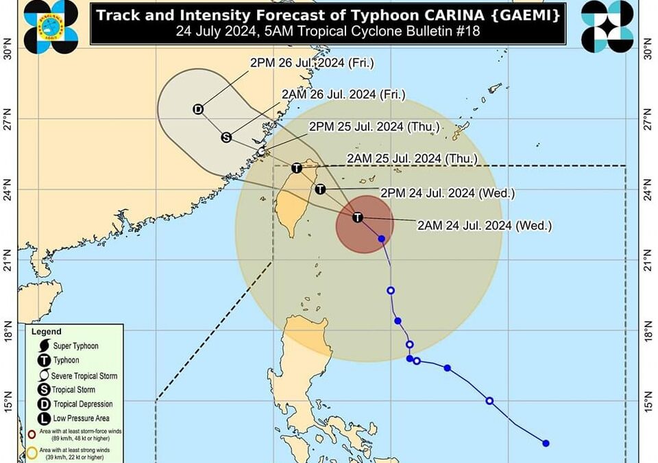 TROPICAL CYCLONE BULLETIN NR. 18 Typhoon #CarinaPH (GAEMI)