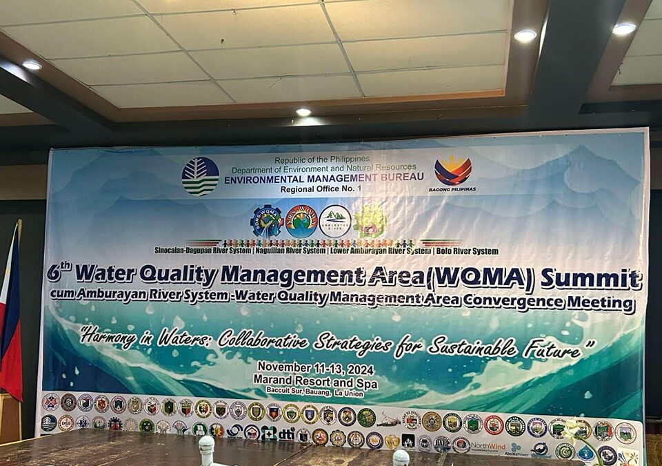 BINALONAN ATTENDS 6TH WATER QAULITY MANAGEMENT AREA (WQMA) SUMMIT